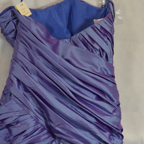 Rouched Purple Prom Dress SZ 16 Symphony of Venus - Picture 11 of 11
